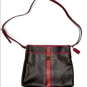 Coach Varsity Stripe Monogram Crossbody Bag